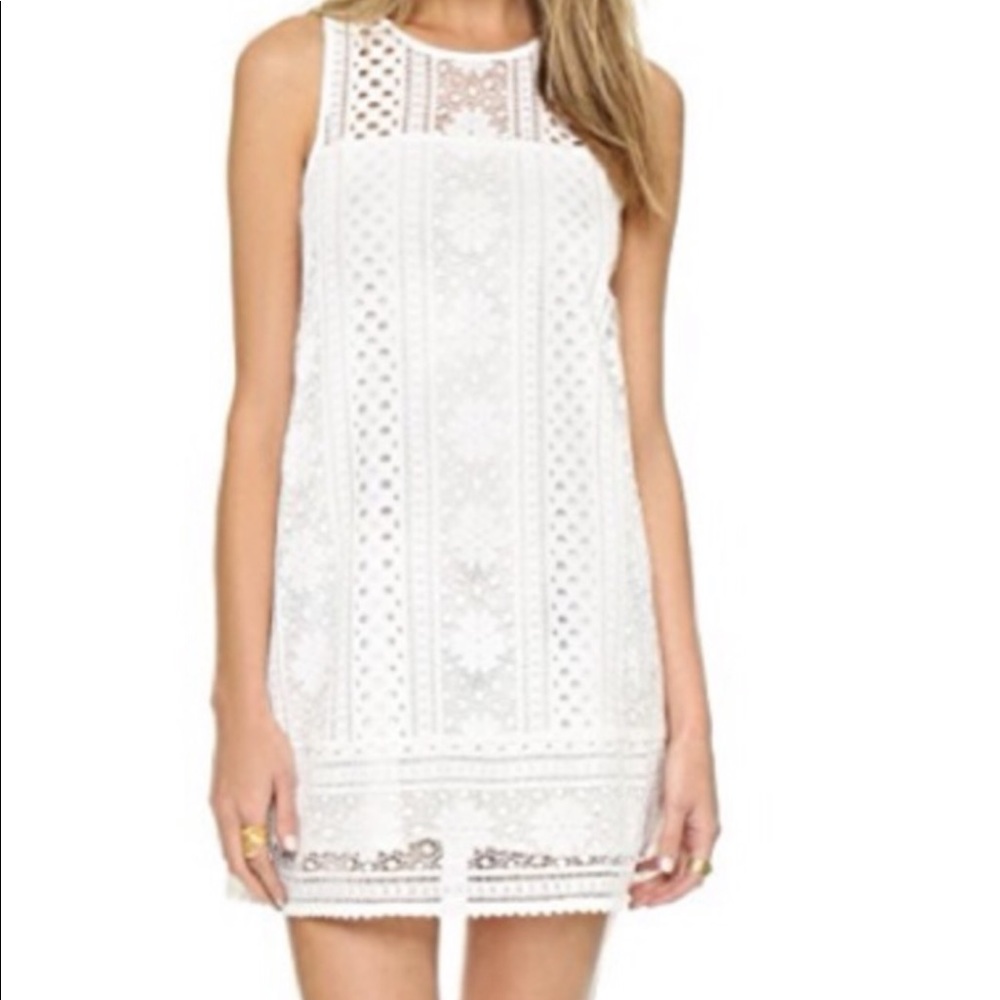 NWOT Cupcakes and Cashmere Lace Dress-White-Size M